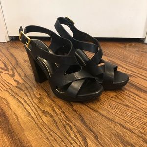 Chunky Black Ralph Lauren Heels